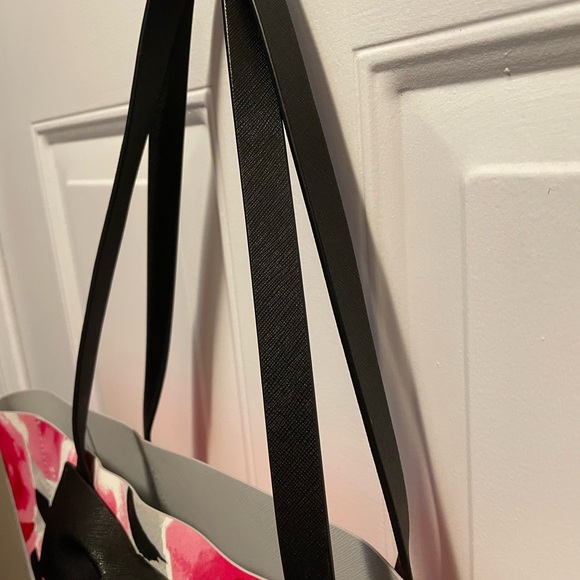 Kate Spade Clement Street Floral Pink and Black Tote Bag nwot - Picture 11 of 12